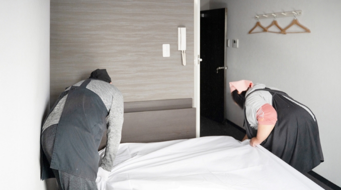 ホテル清掃の風景