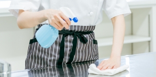 調理場の清掃写真